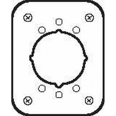 Don-Jo 3-1/2" x 4-1/2" Remodeler Plate with Cross Bolt Holes RP135452612